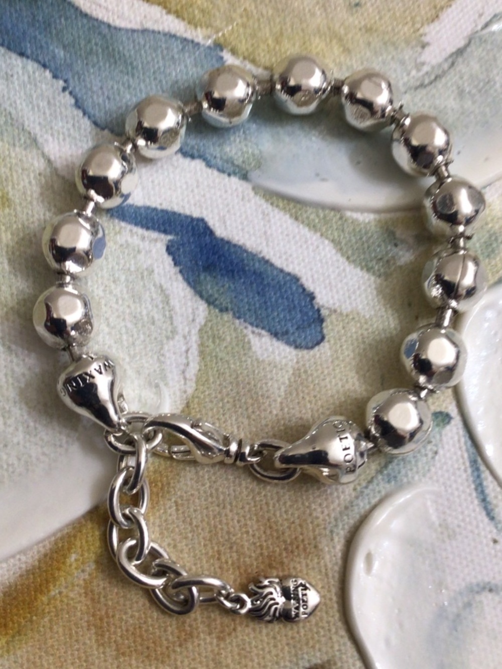 Vintage Waxing Poetic Hammered Ball Bead Bracelet